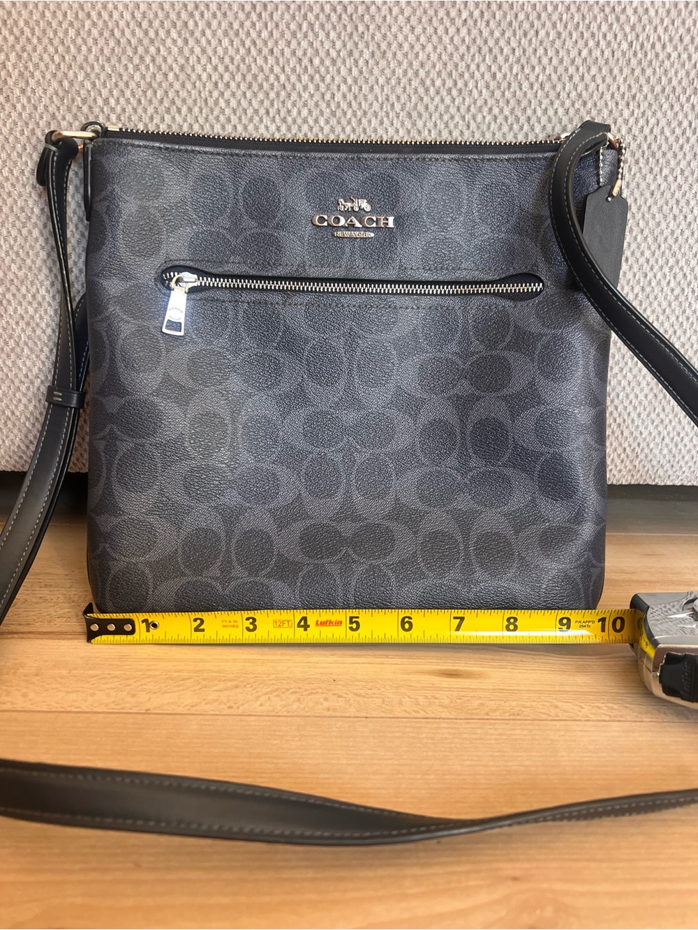 Coach Gray/Black Signature Crossbody Bag